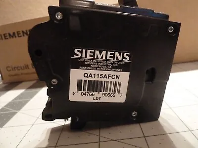 Buy 1 - Siemens QA115AFCN Combo Type ARC Fault Circuit Breaker - 15A - 10Ka - 120V • 34.95$