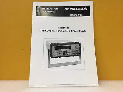 Buy BK Precision Model 9130 (Edition 1.04) DC Power Supply Instruction Manual  • 33.99$