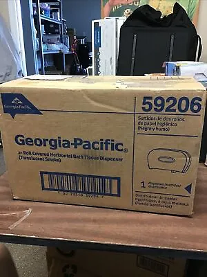 Buy Georgia-Pacific 2-Roll 9  Jumbo Toilet Bath Tissue Dispenser Trans Smoke 59209 • 32$