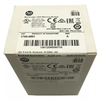 Buy 1766-MM1 Allen-Bradley MicroLogix 1400 Memory Module 1766MM1 • 119.90$