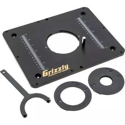 Buy Grizzly T31641 9-1/4  X 11-3/4  Aluminum Router Table Insert With Two Reducer... • 113.95$