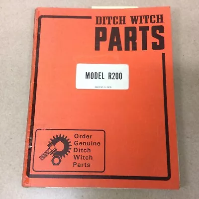 Buy Ditch Witch R200 CABLE PLOW OPERATOR’S MANUAL PARTS BOOK LIST VIBRATORY TRACTOR • 59.99$