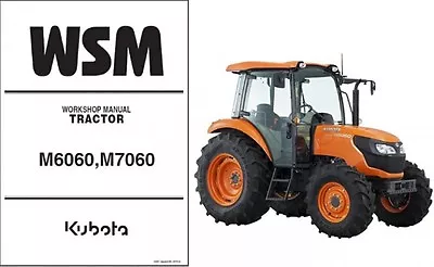 Buy Kubota M6060 M7060 Tractor WSM Service Manual CD • 15$