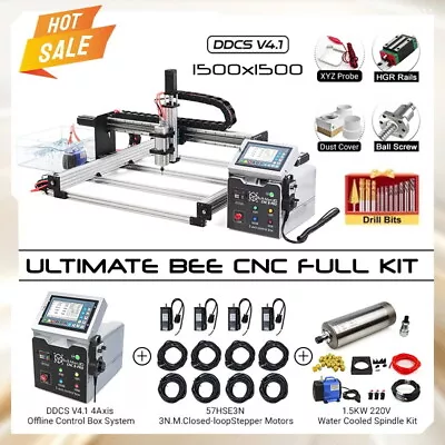 Buy ULTIMATE Bee CNC Full Kit 1500x1500 - DDCS V4.1 4Axis Offline Control Box System • 3,050$