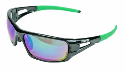 Buy Elvex Delta Plus Impact Series Safety Glasses Premium Green Mirror Lens RSG401 • 11.95$