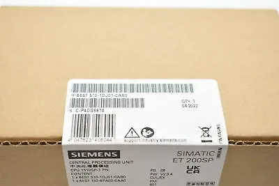 Buy Siemens SIMATIC ET 200SP 6ES7 510-1DJ01-0AB0 (6ES7510-1DJ01-0AB0) FS.08- • 787$