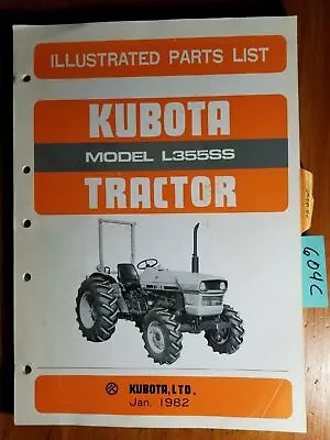 Buy Kubota L355SS Tractor Illustrated Parts List Manual 07909-58850 1/82 • 30$