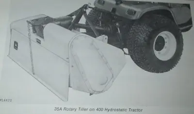 Buy John Deere 35 35A Rotary Tiller Parts Catalog Manual Book (fits Garden Tractors) • 10.49$