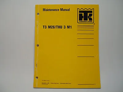 Buy Thermo King T3 M26 / THU 3 M1 Flexible Metro Coach Bus Maintenance Manual A/C • 11.95$