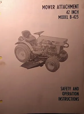 Buy Kubota B6000 Diesel 4X4 Tractor 42 Center Mower Implement Owner & Parts Manual • 36.54$