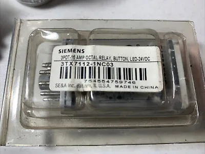 Buy SIEMENS RELAY 3TX7115-5LC03 DPDT 16 Amp 24 VDC BUTTON, LED 3TX71 Push To Test • 12$