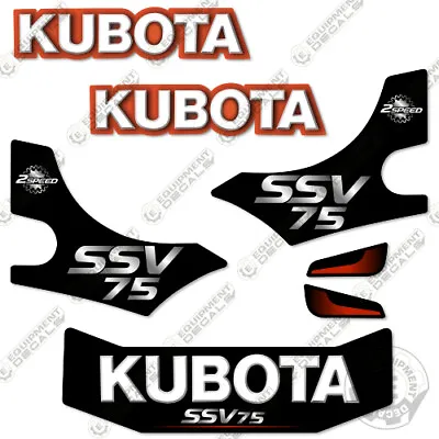 Buy Fits Kubota SSV75 Decal Kit Skid Steer Replacement Decals  • 194.95$
