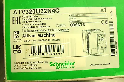 Buy Schneider ATV320U22N4C Inverter 2.2KW New Factory Box USA SELLER • 245$