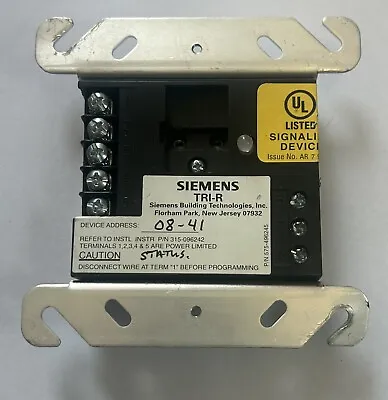 Buy Siemens TRI-R Addressable Interface With Relay Fire Alarm 500-896224 Used • 49.99$