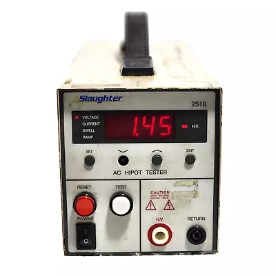 Buy Slaughter 2510 AC Hipot Tester SOLD AS IS Broken Missing Buttons • 279.99$