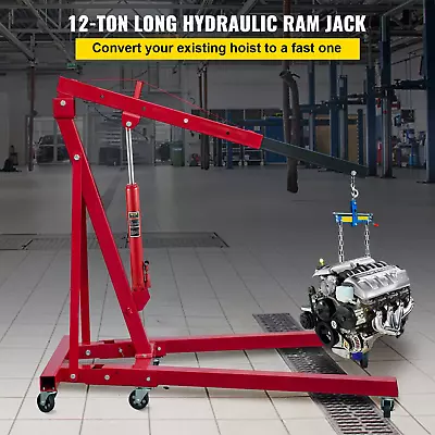 Buy VEVOR Hydraulic Long Ram Jack, 12 Tons/26455 Lbs Capacity, With Single Piston Pu • 74.10$