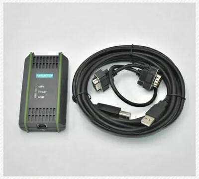 Buy PLC Cable Fits Siemens S7 300/400 6ES7 972-0CB20-0XA0 USB-MPI + PC USB-PPI Black • 34.99$