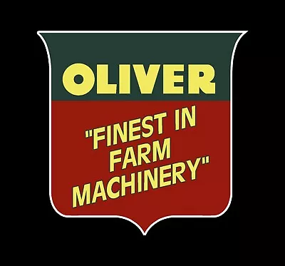 Buy Oliver Tractor Finest In Farm Machinery Vintage Recreated Tractor Emblem Sticker • 12$