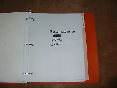 Buy Kubota Z724X Z726X Zero Turn Mowers Electrical Wiring Diagram Manual • 110.26$
