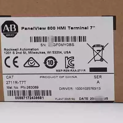 Buy Allen-Bradley 2711R-T7T PANELVIEW 800 7-INCH HMI TERMINAL New Factory Sealed • 468$