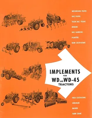 Buy Allis Chalmers Implements For WD & WD-45 Tractors Brochure Plows Planters Disks • 20$