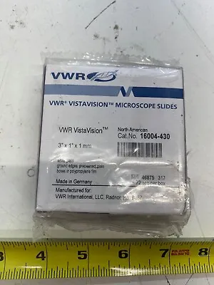 Buy 72 Pack VWR VistaVision White Glass Microscope Slides 16004-430 3  X 1  X 1mm  • 13.99$