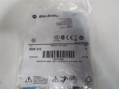 Buy ALLEN BRADLEY 800F-X10 LOT OF 6 Contact Cartridge Ser A NEW Open Bag • 34.99$
