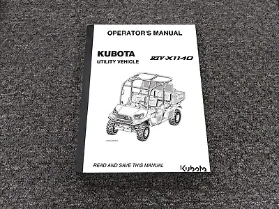 Buy Kubota RTV-X1140 Utility Vehicle Owner Operator Manual 1AYAAACZAP0010 • 209.30$