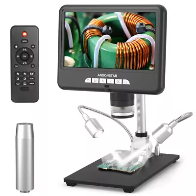Buy Andonstar AD207S HDMI Digital Microscope 7 Inch IPS LCD Adjustable Display M4T8 • 118.99$