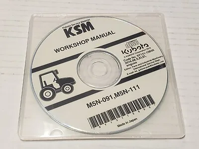 Buy Kubota Service Workshop Manual CD Disc - M5N-091 M5N-111 Tractor NOS • 21$