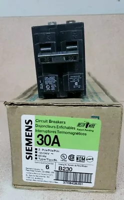 Buy 1) New! Siemens BL230 B230 30A 240V  2 Pole Bolt On Circuit Breaker • 31.49$