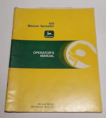 Buy John Deere 450 Manure Spreader Operator's Manual OM-W21426 • 10.23$