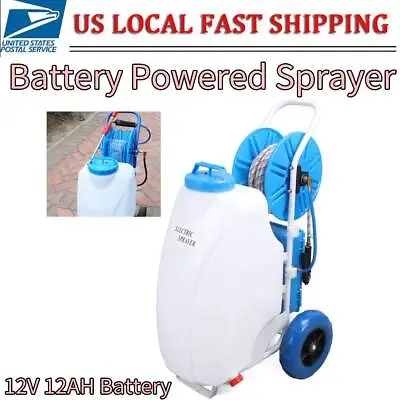 Buy 45L Heavy Duty Battery Powered Sprayer 11.8 Gallon Electric 12V Cleaning 0.65MPA • 351.49$
