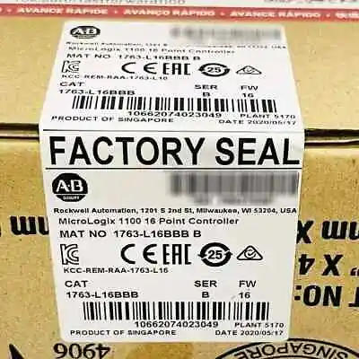 Buy New Factory Sealed Allen-Bradley 1763-L16BBB MicroLogix 1100 16 Point Controller • 968$
