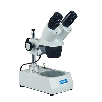 Buy OMAX 20X-40X Dual Lights Binocular Stereo Microscope For Students • 144.49$