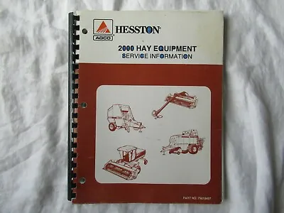 Buy AGCO Hesston Hay Equipment Service Information Manual Baler  Windrowers • 29.99$