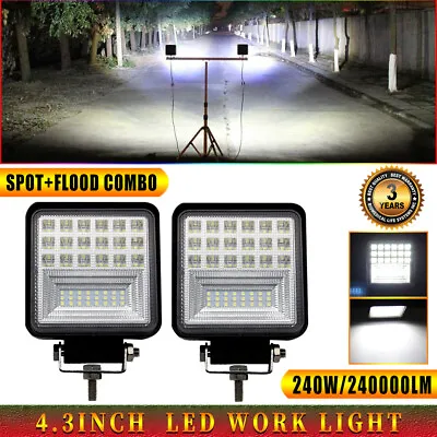 Buy 120W 4  LED Work Lights For Caterpillar Skid Steers Excavator Forklift Loader X2 • 31.75$