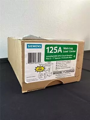 Buy ^ Siemens 125 Amp Spa Panel Main Lug Load Center W0408L1125SPA60 • 98$