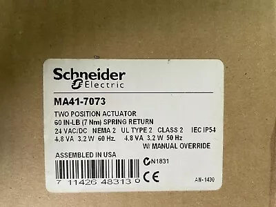 Buy MS41-7073 Schneider Electric Damper Actuators, MS41 Series (34) • 350$
