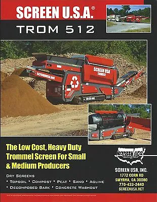 Buy Equipment Brochure - Screen USA - TROM 512 - Trommel Screen (E3640)  • 8$