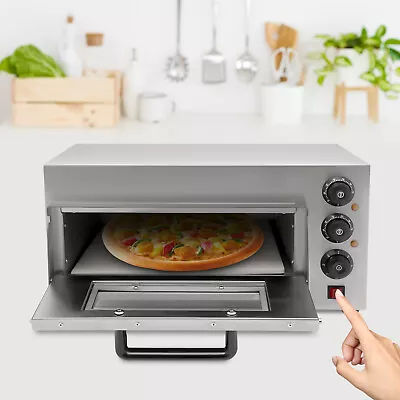 Buy Electric 1.5kw Pizza Oven Stainless Steel Ceramic Stone Fire Stone Oven 1 Layer • 161.09$