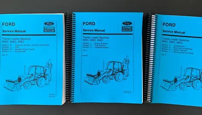 Buy FORD 455C 555C 655C Tractor Loader Backhoe Service Repair Manual  In 3 Volumes • 80$
