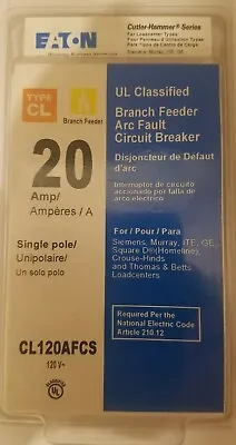 Buy  20 Amp 1 Single Pole Arc Fault Circuit Breaker  (see Description) • 129$