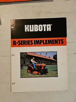Buy Vintage  Kubota B Series Implements Sales Brochure  • 8.95$