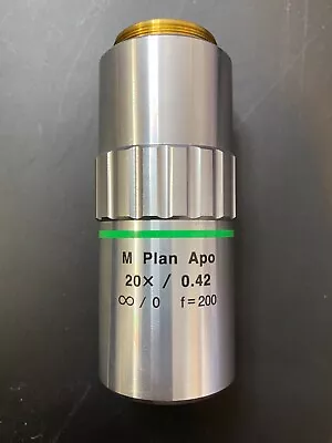 Buy Mitutoyo M Plan Apo 20x 0.42 F=200 Microscope Objective Lens • 1,500$