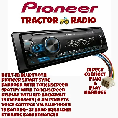Buy Kubota Pioneer Radio AM FM USB Bluetooth RTV RTX 1100c B2650 X1100C W/ Harness • 179.99$