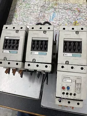 Buy Lot Of 3 Siemens 3RT1044-1A And 3RU1146-4HB0 Contactor + Overload Used • 250$