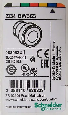 Buy SCHNEIDER ELECTRIC ZB4 BW363 Blue Illuminated Push Button Operator ZB4BW363 • 12$