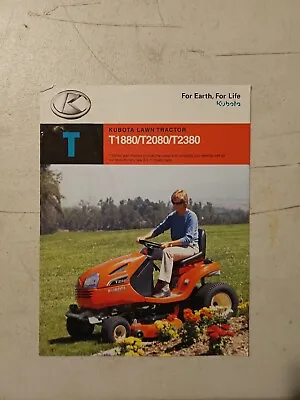 Buy Original Kubota T1880 T2080 T2380 Lawn & Garden Tractor Catalog Brochure  • 5.56$