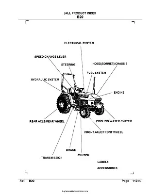 Buy B 20 Farm Tractor Full Service Parts Manual Kubota B20 • 22.29$